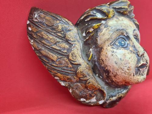 Ancien sculpture ange - .,