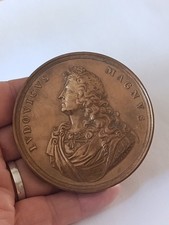 Médaille Bronze Louis XIV Canal des Deux Mers Sète Garonne 38,4 g - 41 mm