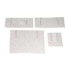 Lot de 4 Rideaux pour Lit Cabane Enfant "Charlotte" Beige