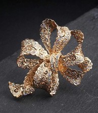 Broche Vintage Noeud Strass