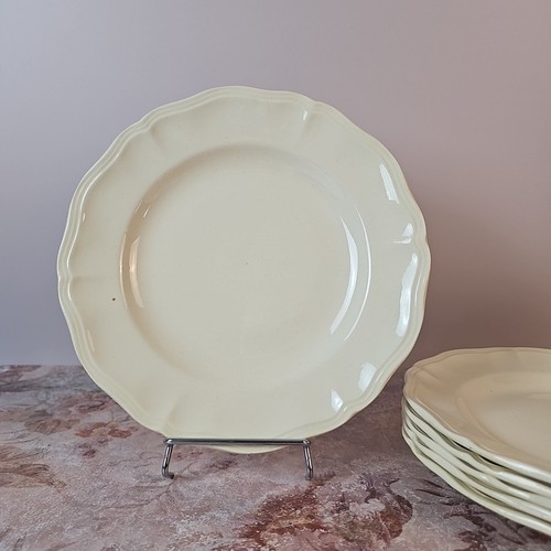 Assiettes plates ivoire digoin - plates,