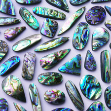 ★☆ NACRE ABALONE de l'Océan Indien - Pierres roulées à l'unité - 1,5 à 2,5 cm ☆★