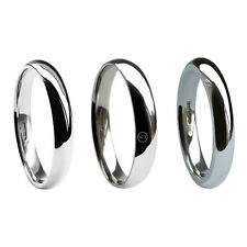 3mm 18ct or Blanc Escarpin Confort Mariage Anneaux GB Hm Moyen Lourd X Bandeau