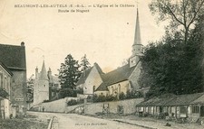 BEAUMONT LES AUTELS Eglise Château Route de Nogent Soldat 42 è Régiment Inf écri