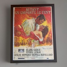 Affiche Encadréede cinema originale ancienne - Autant en emporte le vent  -60x80