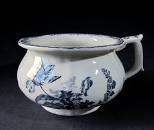 Ancien Pot de Chambre Service Fontanges Bleu U & Cie Sarreguemines 1900