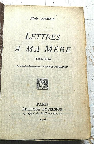 Dandy jean lorrain - lorrain/lettres, a