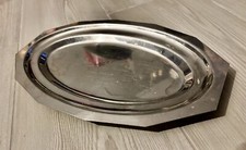 Plat inox gravé, art deco