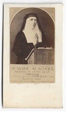 PHOTO CDV   soeur Marguerite Marie ALACOQUE