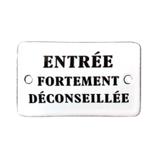Plaque émaillée humoristique