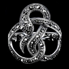 925 Bague en Argent Rond