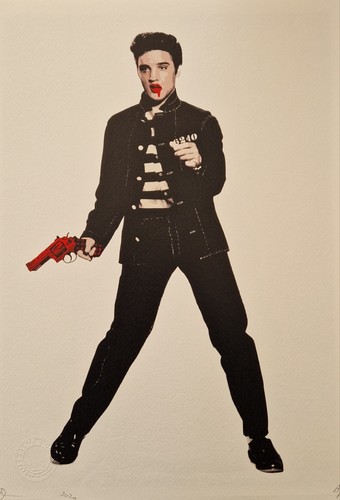 Death nyc sérigraphie - sérigraphie, elvis