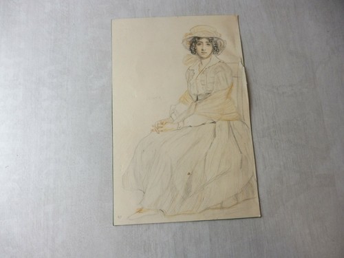 Ancien portrait une jeune - ancien,