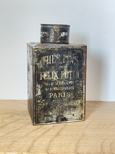 Ancienne boite thé tole - à,
