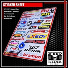RACING SPONSOR STICKER DECAL