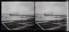  Mer Méditerranée c1910 Photo NEGATIVE Plaque de verre Stereo Vintage V21T6n13