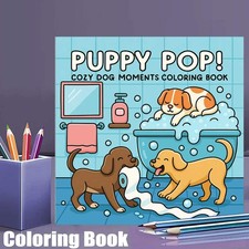28 Pages Puppy Coloring Book