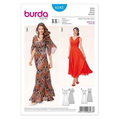 Burda b6583 patron couture - b6583,