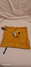 DOUDOU CHAT PLAT JAUNE LES MOUSTACHES ORANGE RAYE MOULIN ROTY TBE