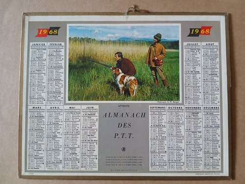 Calendrier ptt almanach la - ptt,