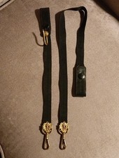  Porte Epée Bélière  en Soie et Bronze Doré Marine ,Militaria Armée 