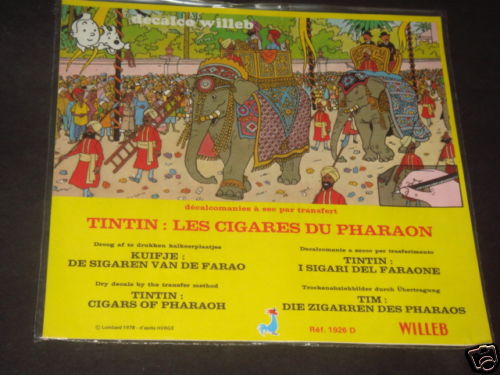Décalcomanie willeb tintin - dÉcalcomanie,