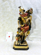 SCULPTURE STATUE BOIS SCULPTE FORET NOIR TYROL AUTRICHE SAINT SAPEURS POMPIERS