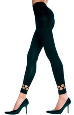 Noir Opaque Bas Jambe Crochet