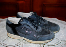 Baskets, femme, Nero Giardini, bleu clair, cuir retourné, point 39, talon 2cm.