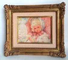 Lucien BOULIER post impressionisme XXe huile sur panneau cadre style Louis XIV 