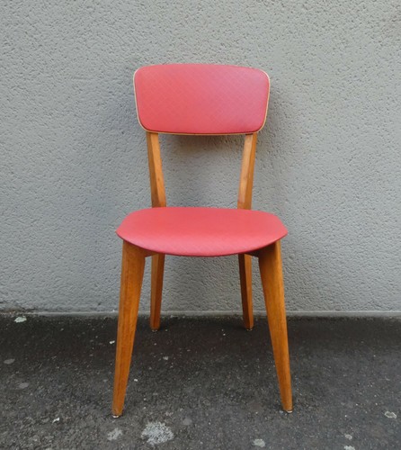 Chaise vintage rouge - chaise,