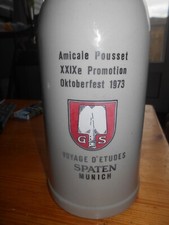 Rare chope bière 1L Spaten Amicale Pousset Oktoberfest 1973