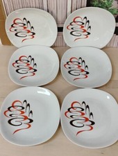 6 Assiettes Plates Porcelaine du Berry Vintage 70' / ref1