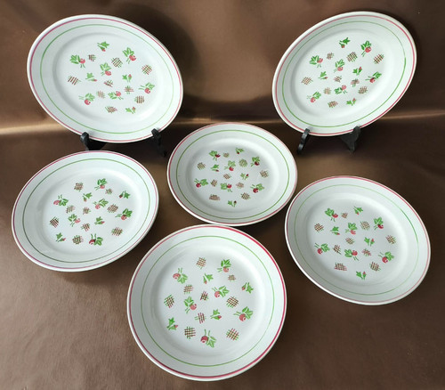 Assiettes plates faïence - en,