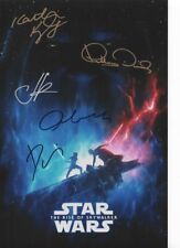 Oscar Isaac Daisy Ridley Anthony Daniels Abrams Star Wars Autographed Photo