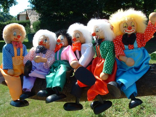 Clowns bois lot 6 - bois-, 6-