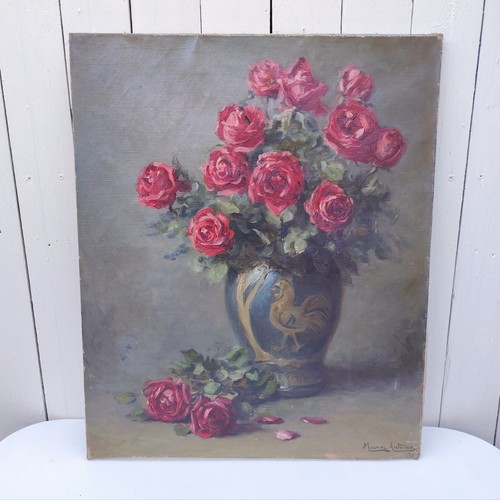 Huile sur toile bouquet - huile, de