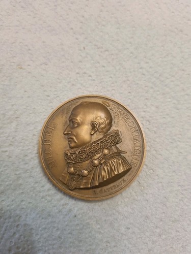 Médaille bronze michel de - bronze,