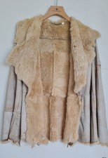 Veste Veritable Cuir Et Fourrure De Lapin