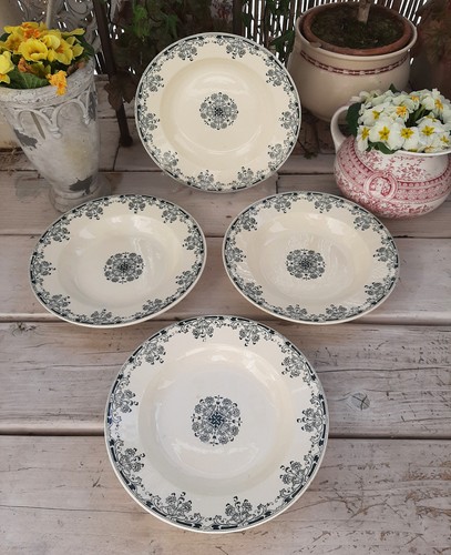 Rare assiettes creuses - 4,