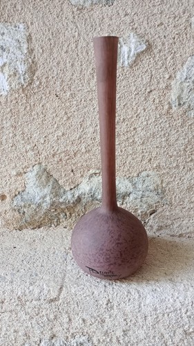 Vase soliflore verre - signé, À