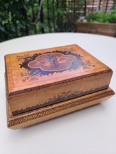 Boîte musicale vintage en bois marqueté | Lador Suisse | Air Torna a Surriento |