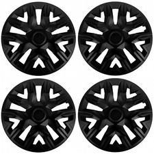4x Enjoliveurs de Roue 16 Pouces NRM The Best Noir Mat