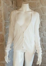 Gilet blanc avec soie neuf