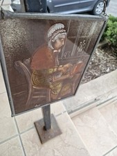 Vitrail Ancien Signé / Scène