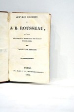 LIVRE ANCIEN ROUSSEAU OEUVRES CHOISIES USAGE DES COLLEGES POESIE 1831