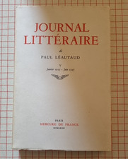 Paul Léautaud journal littéraire tome 5 (1925-1927) mercure de France 1972