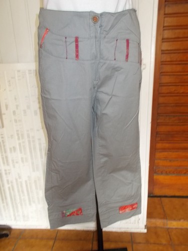Y2k pantacourt coton gris - pantacourt,