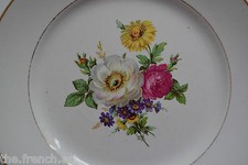 LOT DE 6 ASSIETTES BADONVILLIERS DECOR DE FLEURS