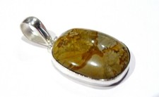 Bijou pendentif pierre jaspe argent 925 pendant 